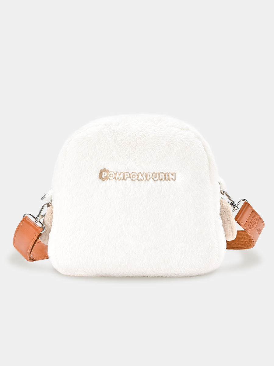 Pashari × Pompompurin Cute Plush Crossbody Camera Bag for Women