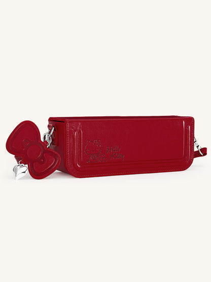 Pashari Hello Kitty Vintage Red Leather Crossbody Bag Stylish Daily Shoulder Bag for Women