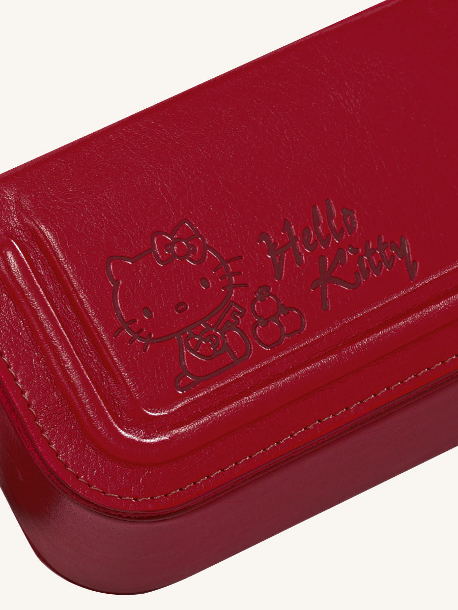 Pashari Hello Kitty Vintage Red Leather Crossbody Bag Stylish Daily Shoulder Bag for Women