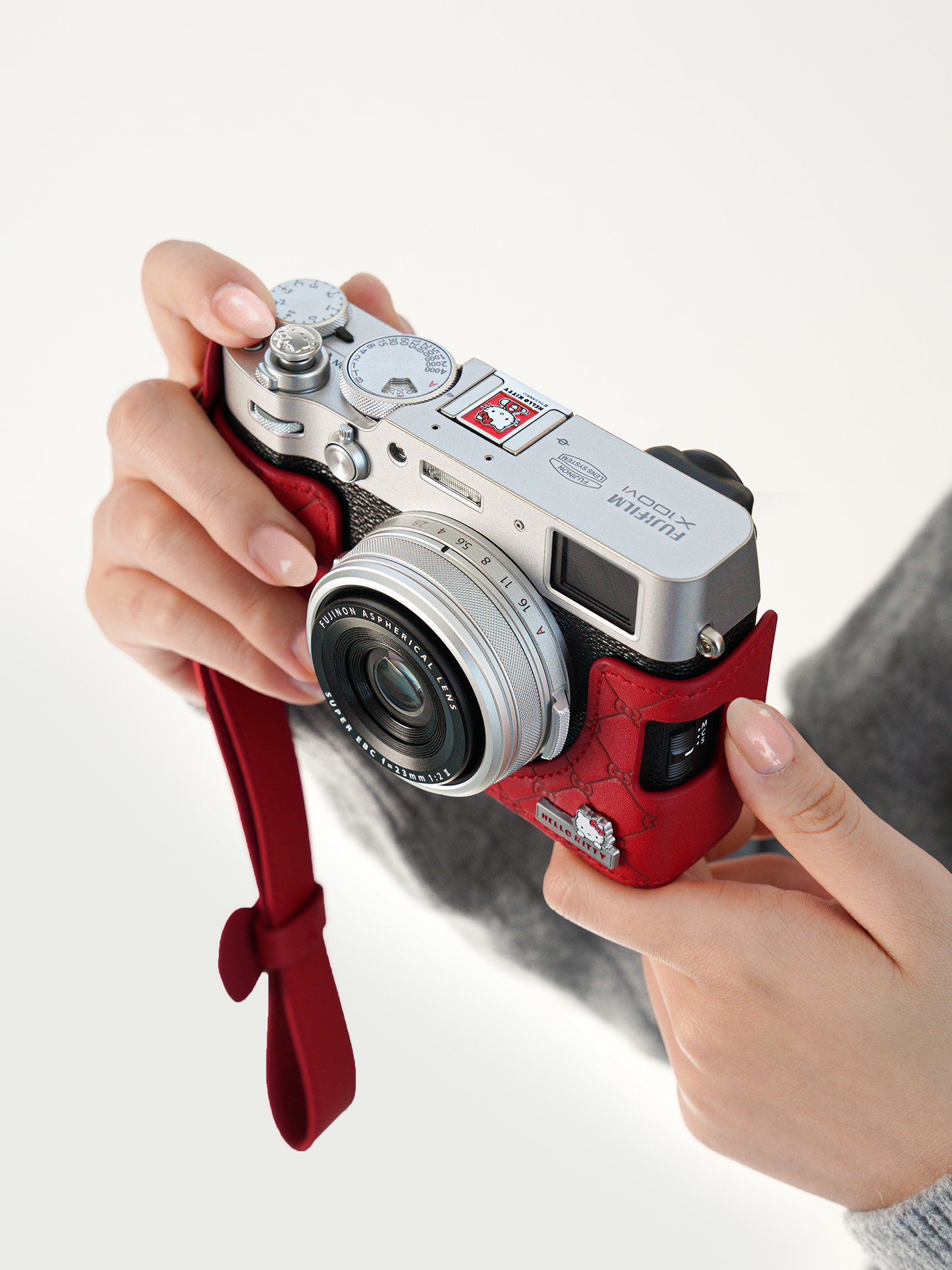 Pashari Hello Kitty Genuine Leather Camera Case for Fujifilm X100VI