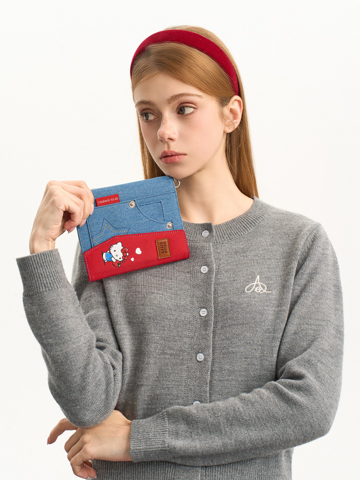 Pashari Hello Kitty Vintage Passport Holder | Red & Blue Travel Wallet for Documents