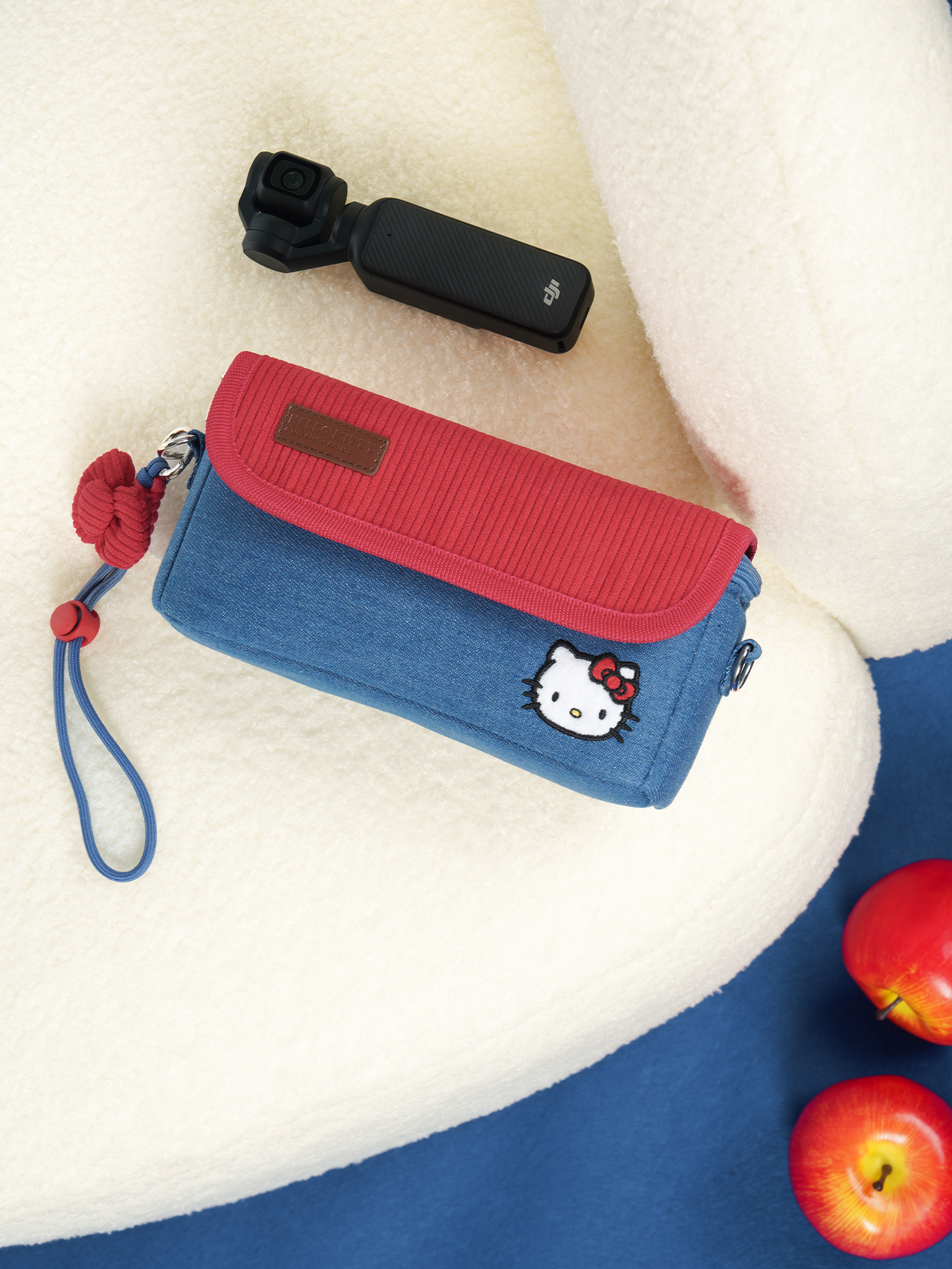 Pashari Hello Kitty Multi-Use Crossbody Bag - Cute Red & Blue Protective Pouch for Women