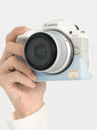 Pashari Cinnamoroll Blue Genuine Leather Camera Case for Canon R50