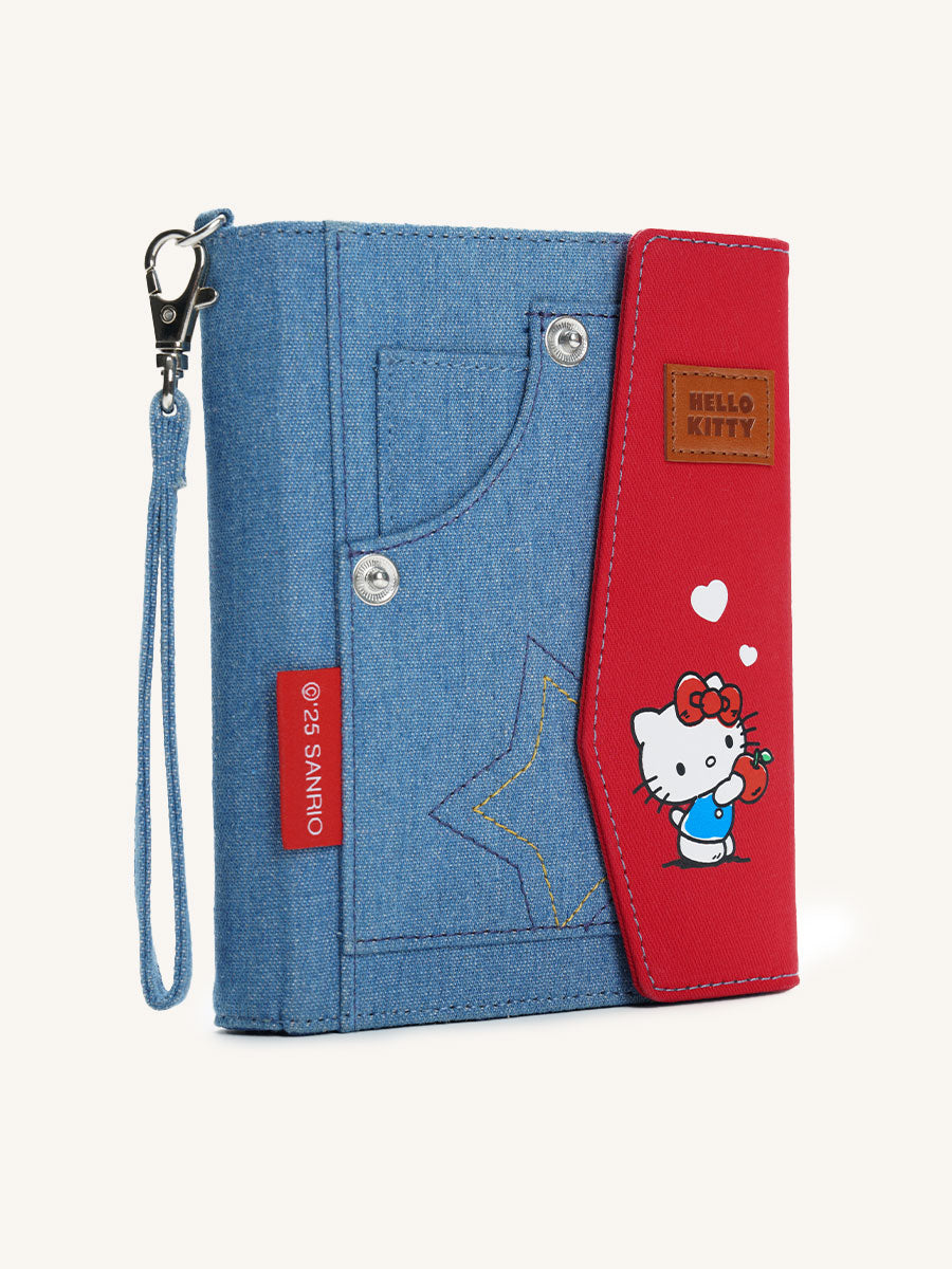 Pashari Hello Kitty Vintage Passport Holder | Red & Blue Travel Wallet for Documents