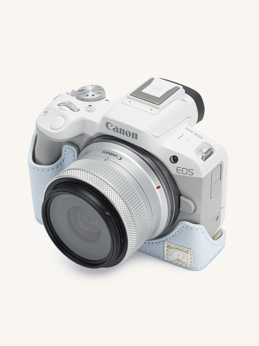 Pashari Cinnamoroll Blue Genuine Leather Camera Case for Canon R50
