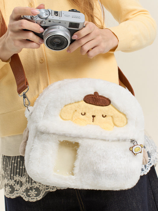 Pashari Pompompurin Plush Crossbody Bag for Women - Cute & Versatile Daily Carry